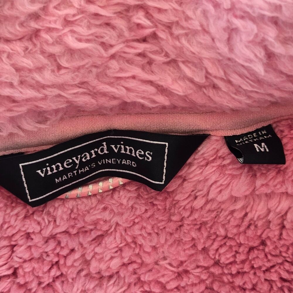 Vineyard Vines Sweatshirt Women M High Pile Teddy Pullover 1/2 Zip Sherpa Fleece - Picture 6 of 10